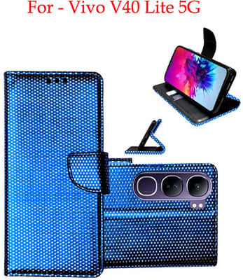 Toklot Flip Cover for Vivo V40 Lite 5G(Blue, Pack of: 1)