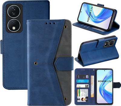 Autofocus Flip Cover for Honor X7B, Honor X7B 5G(Blue, Camera Bump Protector, Pack of: 1)