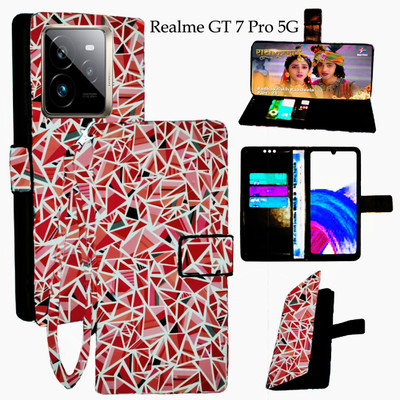 Mxkart Flip Cover for Realme GT 7 Pro 5G(Red, Pack of: 1)