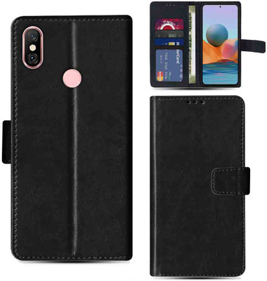 Kalua Mall Flip Cover for Redmi Note 6 Pro pouch cover | Redmi M1806E7TG pouch cover | Black(Black, Magnetic Case, Pack of: 1)