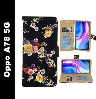 Aarov Flip Cover for OPPO A78 5G(Black, Dual Protection, Pack of: 1)