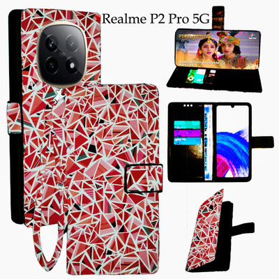 Toklot Flip Cover for Realme P2 Pro 5G(Red, Pack of: 1)