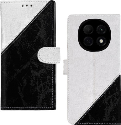 GLOBAL NOMAD Flip Cover for Oppo F29 Pro 5G(White, Black, Dual Protection, Pack of: 1)