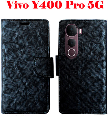Toklot Flip Cover for Vivo Y400 Pro 5G(Black, Pack of: 1)