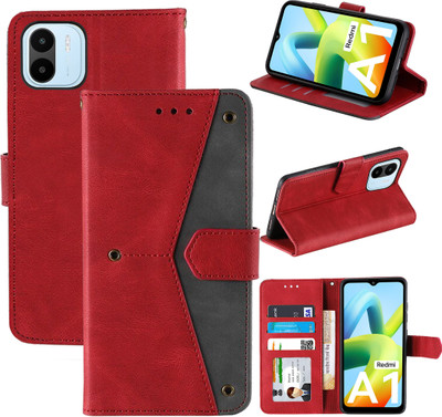 Autofocus Flip Cover for Mi A1, Redmi A1 2022(Red, Camera Bump Protector, Pack of: 1)