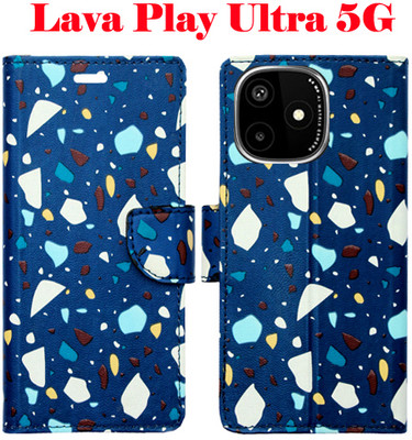 Mxkart Flip Cover for Lava Play Ultra 5G(Blue, Pack of: 1)