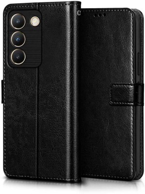 YoZoo Flip Cover for Vivo Y200e 5G | Vivo T3 5G|PU Artificial Leather Finish | 360 Protection | Wallet & Stand(Black, Dual Protection, Pack of: 1)