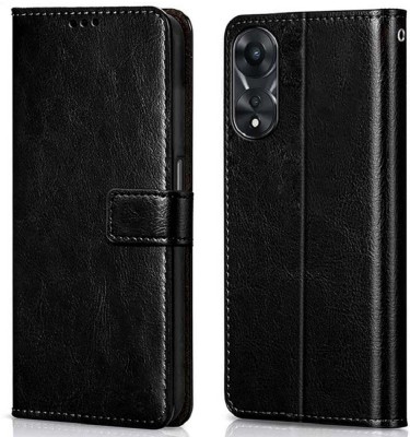 COVERNEW Flip Cover for Oppo A78 5G(Black, Dual Protection, Pack of: 1)