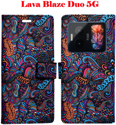 Toklot Flip Cover for Lava Blaze Duo 5G(Multicolor, Pack of: 1)