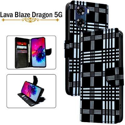 Cutemart Flip Cover for Lava Blaze Dragon 5G(Black, Pack of: 1)