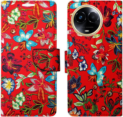 MyFlips Flip Cover for Realme 11x 5G(Red, Magnetic Case, Pack of: 1)
