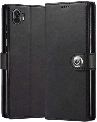 Worth Buy Flip Cover for Nothing Phone 2 | Leather Case | (Flexible, Shock Proof Back Cover |(Black, Shock Proof, Pack of: 1)