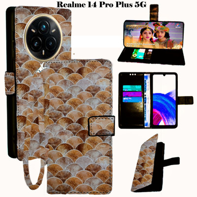 Mxkart Flip Cover for Realme 14 Pro Plus 5G(Yellow, Pack of: 1)