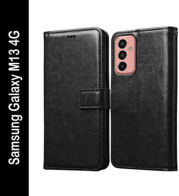 Casotec Flip Cover for Samsung Galaxy M13 4G(Black, Pack of: 1)