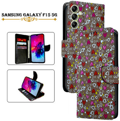 Asmart Flip Cover for Samsung Galaxy F15 5G(Brown, Pack of: 1)