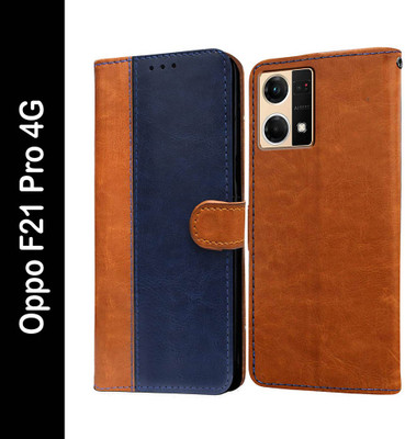 Casotec Flip Cover for Oppo F21 Pro 4G(Blue, Pack of: 1)