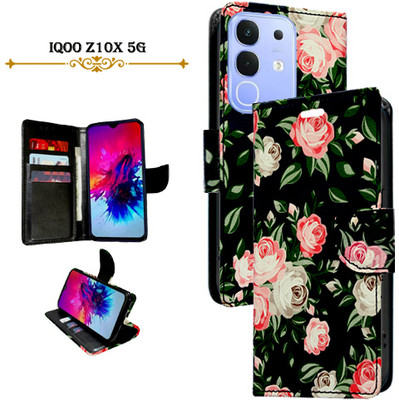 SHANNO Flip Cover for iQOO Z10x 5G(Black, Pack of: 1)