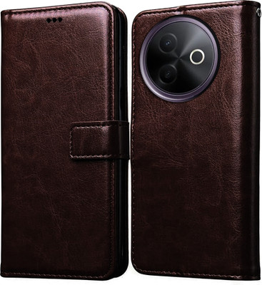 Casotec Flip Cover for Vivo Y39 5G, Vivo Y300i 5G(Brown, Pack of: 1)