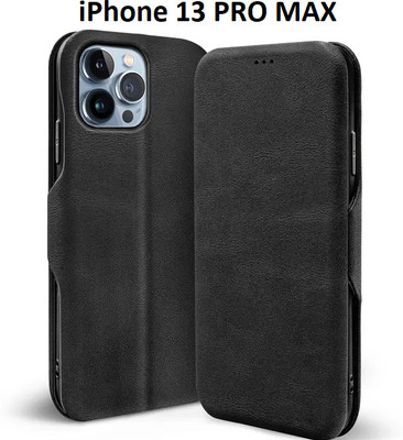 Mobllence Flip Cover for Apple iPhone 13 Pro Max - 6.7 inch(Black, Pack of: 1)