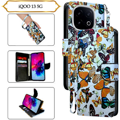 Asmart Flip Cover for iQOO 13 5G(White, Pack of: 1)