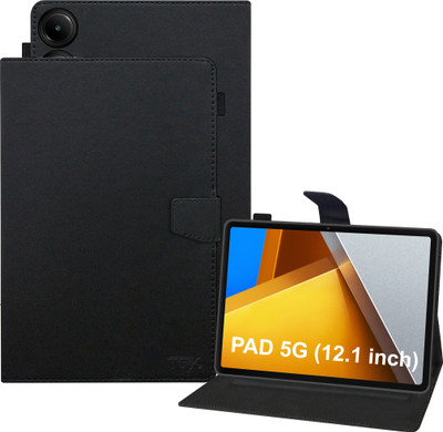 TGK Flip Cover for Poco Pad 12.1 inch Tablet(Black, Cases with Holder, Pack of: 1)