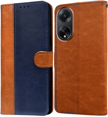 Casotec Flip Cover for Oppo F23 5G(Brown, Pack of: 1)