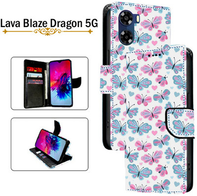 Cutemart Flip Cover for Lava Blaze Dragon 5G(White, Pack of: 1)
