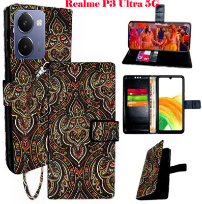 Shanno Entarprises Flip Cover for Realme P3 Ultra 5G(Brown, Pack of: 1)