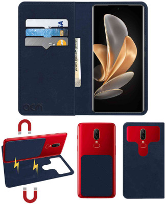 ACM Flip Cover for Vivo V29 Pro(Blue, Cases with Holder, Pack of: 1)