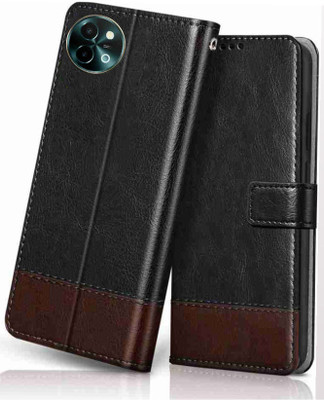 Winkel Flip Cover for Vivo Y58 5G(Black, Cases with Holder, Pack of: 1)