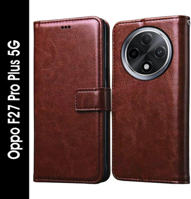 Casotec Flip Cover for Oppo F27 Pro 5G, Oppo F27 Pro Plus 5G(Brown, Pack of: 1)