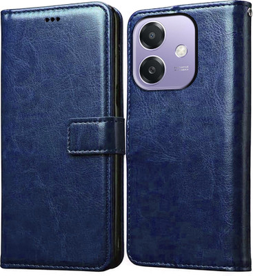 Casotec Flip Cover for Oppo A3 5G, Oppo A3x 4G, REDMI A3X(Blue, Pack of: 1)