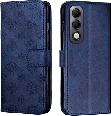 Ascensify Flip Cover for Oppo K13x 5G Floral Pattern, Magnetic Closure, Shockproof Wallet Case(Blue, Card Holder, Pack of: 1)