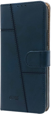 NIMMIKA ENTERPRISES Flip Cover for Tecno Pova 6 Neo 5G(360-degree protection | Premium Leather Material | Stand Feature)(Blue, Dual Protection, Pack of: 1)