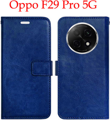 Mxkart Flip Cover for Oppo F29 Pro 5G(Blue, Pack of: 1)