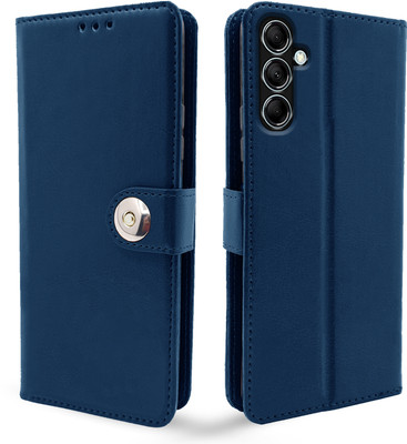 Pikkme Flip Cover for Samsung M14 5G(Blue, Cases with Holder, Pack of: 1)