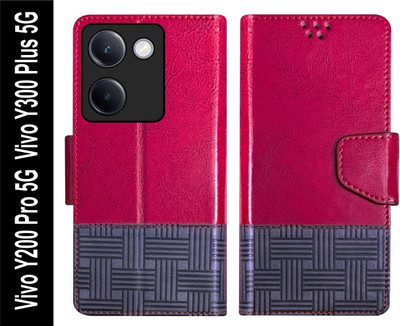 Telecase Flip Cover for Vivo Y200 Pro 5G / Vivo Y300 Plus 5G Back Cover Case with Magnatic Closure(Red, Shock Proof, Pack of: 1)
