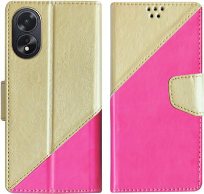 SBMS Flip Cover for OPPO A38 4G / Oppo A18 4G Back Cover Case with Magnatic Closure(Pink, Shock Proof, Pack of: 1)