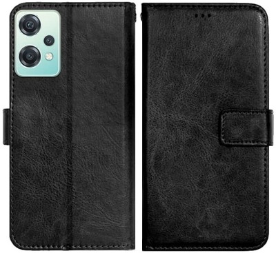AmericHome Flip Cover for OnePlus Nord CE 2 Lite 5G Premium Leather Finish, with Card Pockets, Wallet Stand(Black, Dual Protection, Pack of: 1)