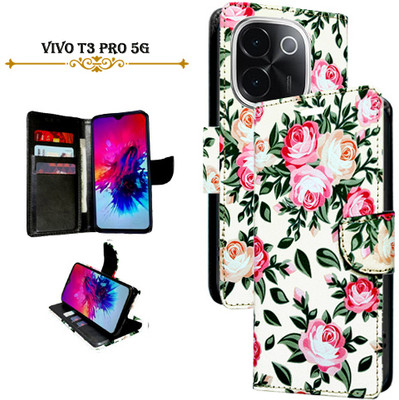 Asmart Flip Cover for vivo T3 Pro 5G(White, Pack of: 1)