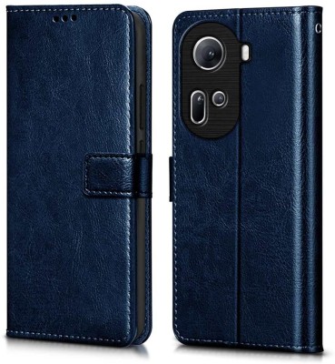 THE JUMP START STORE Flip Cover for Oppo Reno 11 Vegan Leather Protective Shockproof Bumper Flip Wallet Diary Cover Case(Blue, Shock Proof, Pack of: 1)