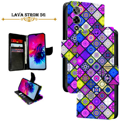Vacko Flip Cover for Lava Strom 5G(Purple, Pack of: 1)