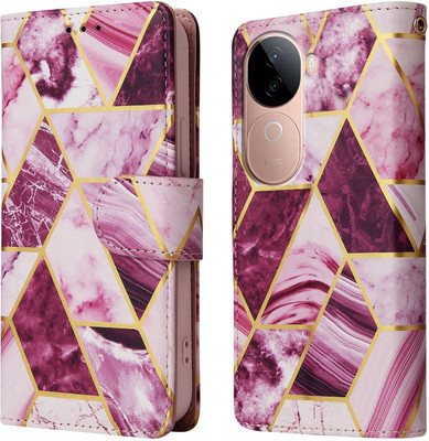 Clickcase Flip Cover for Vivo V40e 5G(Purple, Dual Protection)