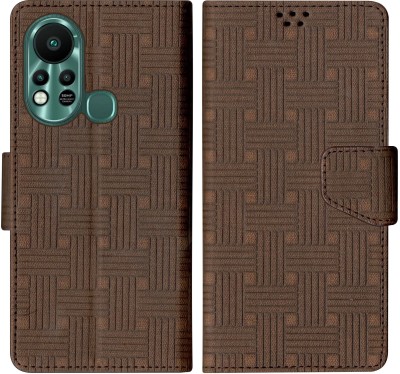 SScase Flip Cover for Infinix Hot 11s(Brown, Shock Proof, Pack of: 1)