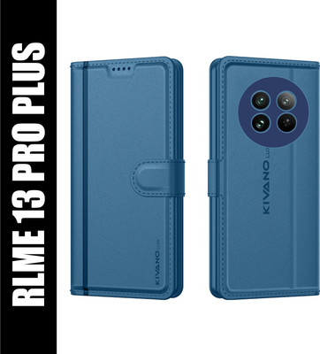 KIVANO LUXE Flip Cover for Realme 13 Pro 5G / Realme 13 Pro Plus 5G(Blue, Magnetic Case, Pack of: 1)