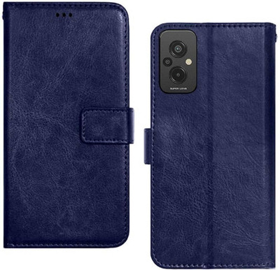 COVERHEAD Flip Cover for Back Cover for Mi Redmi 11 Prime 4G- (Blue, Dual Protection, Pack of: 1)(Blue, Cases with Holder)
