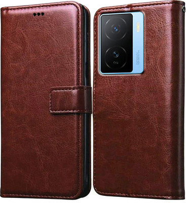 Casotec Flip Cover for iQOO Z7 5G(Brown, Pack of: 1)