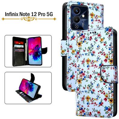 Cutemart Flip Cover for Infinix Note 12 Pro 5G(White, Pack of: 1)