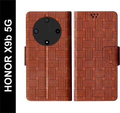 SBMS Flip Cover for HONOR X9b 5G(Brown, Shock Proof, Pack of: 1)