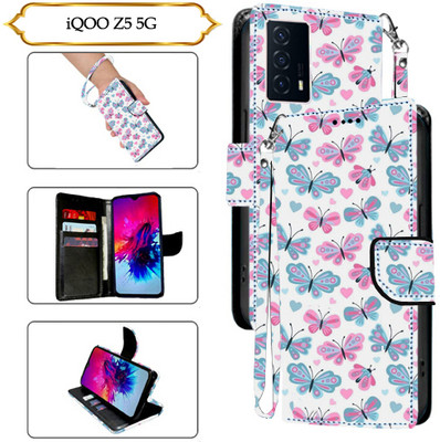 Cutemart Flip Cover for iQOO Z5 5G(White, Pack of: 1)